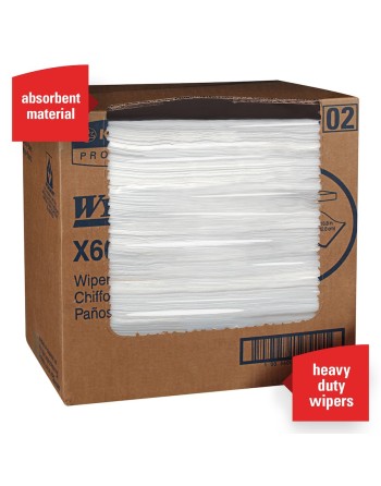 WypAll® X60 Wipers, Flat, White, 6 Wipers/Case, 150 Cases/Pack - [DefendUse.com] - 34900 - WypAll® Industrial Plus X60 & X70 Wip