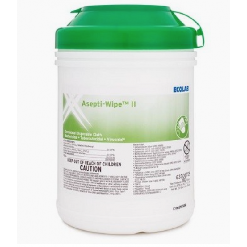 ECOLAB Asepti-Disinfectant Wipes & Surface Cleaner, 180 Wipes/Tub - [DefendUse.com] - 6000696 - ECOLAB Asepti