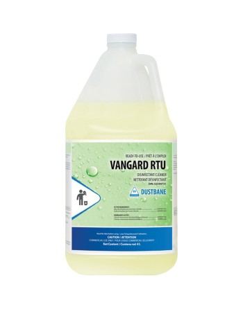 DUSTBANE 53021 Vangard Ready-to-Use Disinfectant, Jug Container Size: 4 L Scent: Lemon DIN: 2504731, Case of 4 - [DefendUse.com]