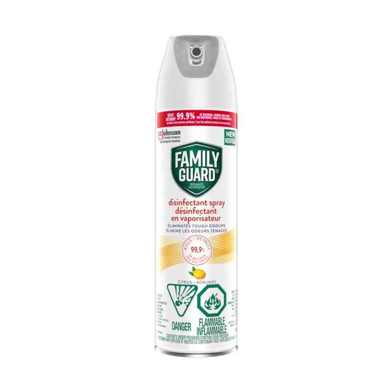 SC JOHNSON Family Guard Spray Disinfectant with Citrus Smell, 496-g, Case of 8 - [DefendUse.com] - 10062913001496 - FamilyGuard®