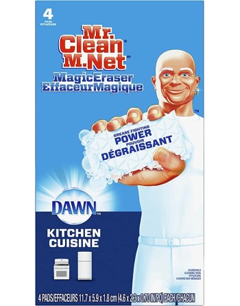 Mr.Clean, Magic Eraser Kitchen w/Dawn, Case of 8, 4ct - [DefendUse.com] - 37000-51107 - Mr.Clean