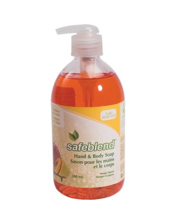 SAFEBLEND. Hand & Body Soap, Net Volume: 500 ml, Mango & Papaya, Case of 12 - [DefendUse.com] - HLMP5CD - Safeblend™ 