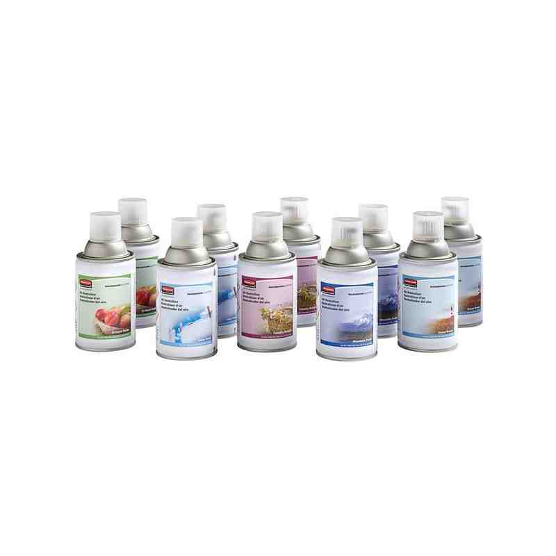 Rubbermaid FG401231 10-Pack Assorted Scents Standard Metered Aerosol Air Freshener System Refill - [DefendUse.com] - FG401231 - 