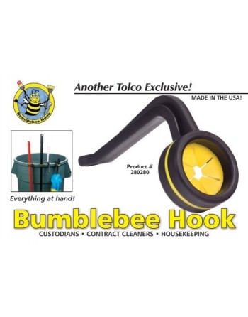 Tolco 280280 Bumble Bee Hook, 1.75" Height, 4.25" Width, Yellow/Black (Pack of 12) - [DefendUse.com] - 280280 - Tolco Corporatio