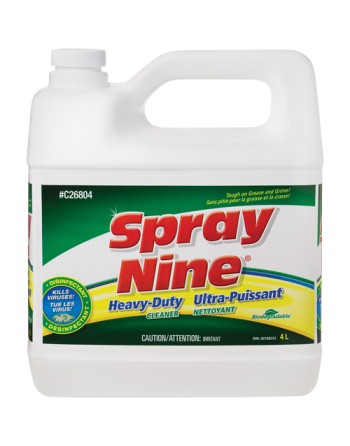 Spray Nine® C26804 Heavy Duty Cleaner Degreaser Disinfectant, Jug, 4 L, Case of 4 - [DefendUse.com] - C26804 - Spray Nine®