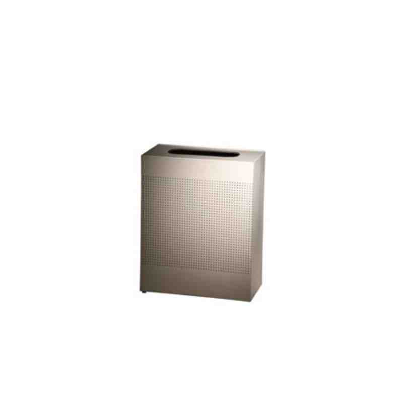 Rubbermaid SR18EPLDP Sillouette-Retangular Waste 22.5G, Desert Pearl - [DefendUse.com] - SR18EPLDP - Sillouettes Wastebasket