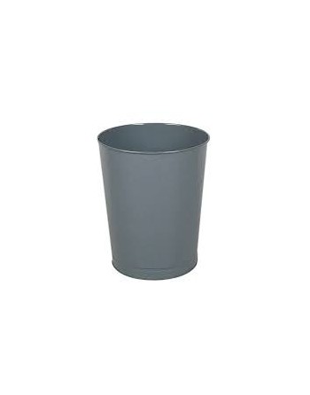 RUBBERMAID WB44GR Steel Open Top Round Wastebasket 44 QT, Grey - [DefendUse.com] - WB44GR - Round Waste Container