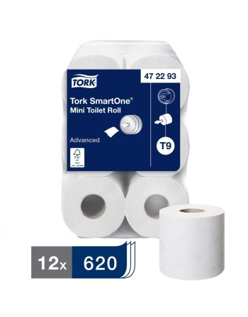 Tork 472293 Smart One Mini Roll Bath Tissue (12 Rolls) - [DefendUse.com] - 472293 - Tork CA: Tork – Global No 1