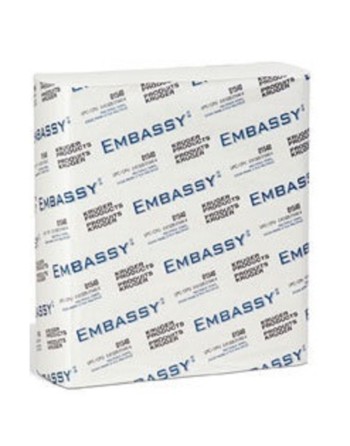 Kruger 01540 Embassy® Multifold Towel, 1-Ply, 12 Packs/Case, 334 Sheets/Pack, Made in Canada - [DefendUse.com] - 01540 - Kruger 