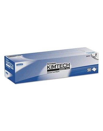 Kimberly-Clark 34721 KimWipes 2-Ply Delicate Task Wipes, 14.7" x 16.6", Tissues (Pack of 90) - [DefendUse.com] - 34721 - Kimtech