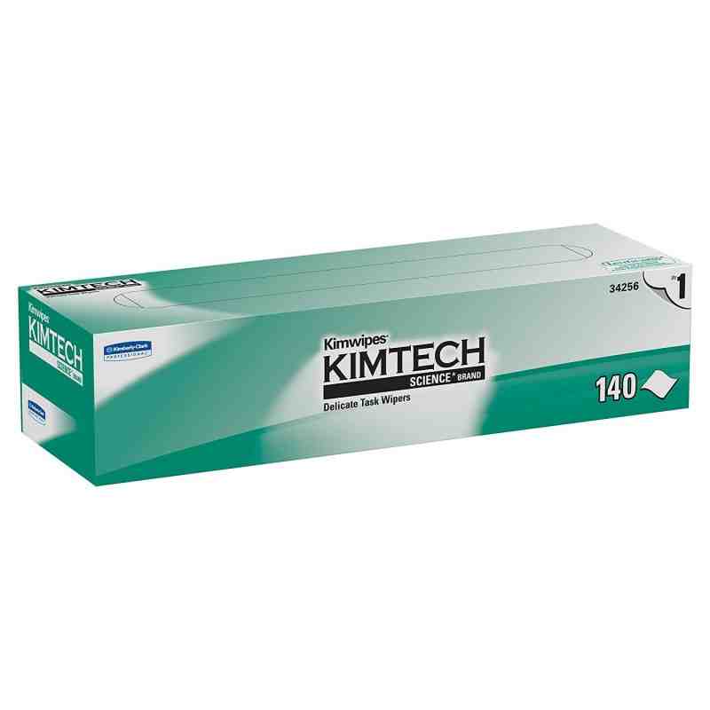 KIMTECH® 34256 Delicate Task Wipers In Pop-Up Box, Low-Lint Single-Ply, White, 140 Wipes/Box, 15 Box/Case - [DefendUse.com] - 34