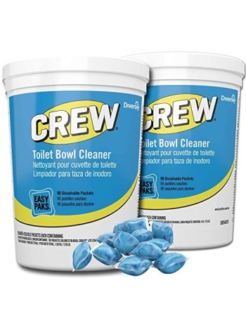 Diversey CREW CBD540731 Toilet Bowl Cleaner, Foam & Dissolve Packets, Fresh Floral Scent, Packets, 90 Count (Pack of 2) - [Defen