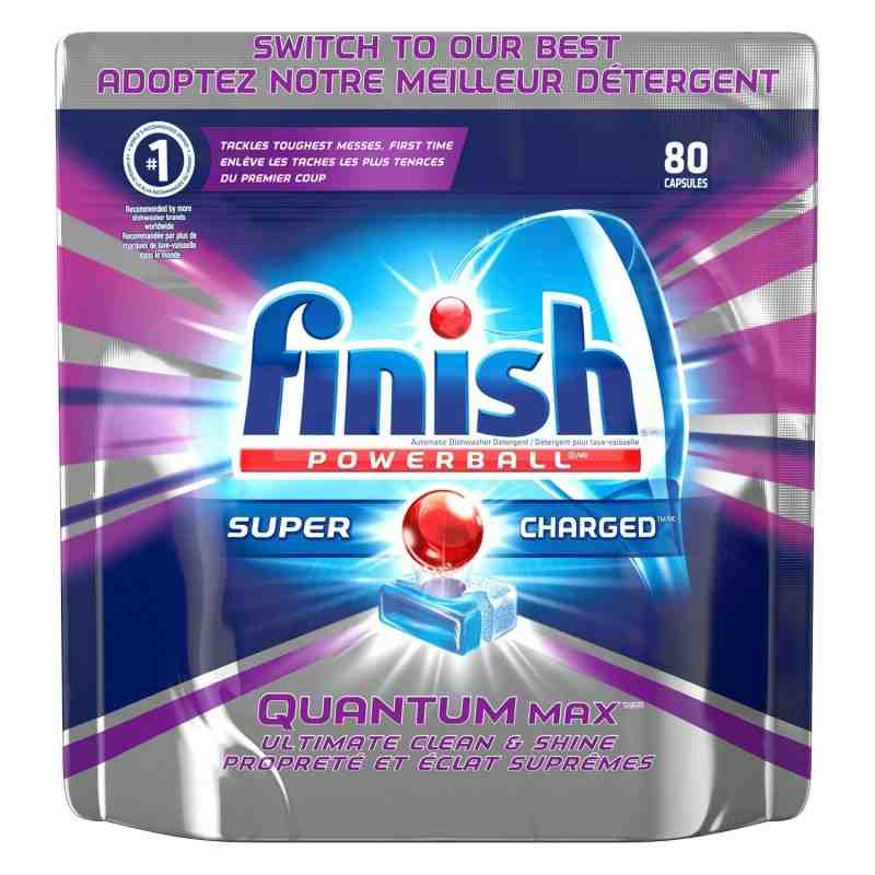 FINISH® 51700-93257 Powerball® Quantum Max™ Super Charged® Capsules, Quantum Max, Fresh, Mega Value Pack, 80 Tablets, Case of 4 