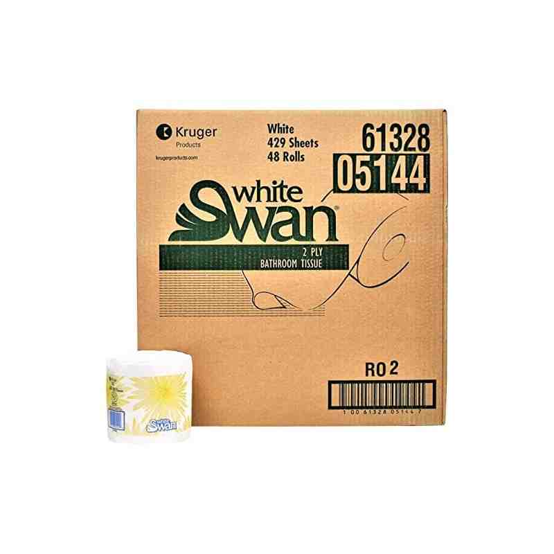 White Swan 05144 2-Ply Toilet Paper, 429 Sheets, White (Case of 48 Rolls) - [DefendUse.com] - 05144 - White Swan®