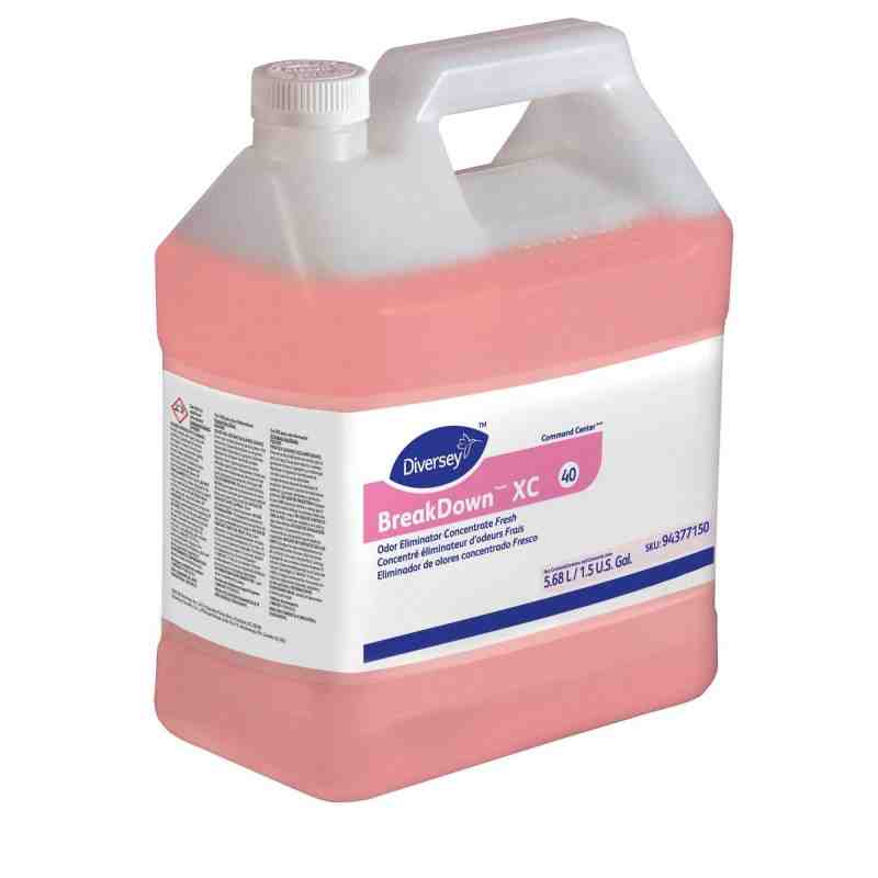 Diversey 94377150 1.5 gal Breakdown XC Odor Eliminator Concentrate Fresh, Case of 2 - [DefendUse.com] - 94377150 - Diversey Hold