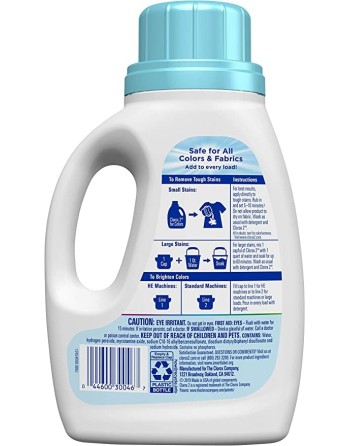 CLOROX 01145 Clorox 2 Laundry Stain Fighter, Sensitive Skin, For Colors, Sensitive Skin, 975mL, Case of 6 - [DefendUse.com] - 01