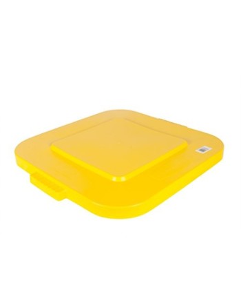 Rubbermaid FG352700YEL BRUTE 28 Gallon Yellow Square Lid - [DefendUse.com] - FG352700YEL - Rubbermaid Commercial Cleaning