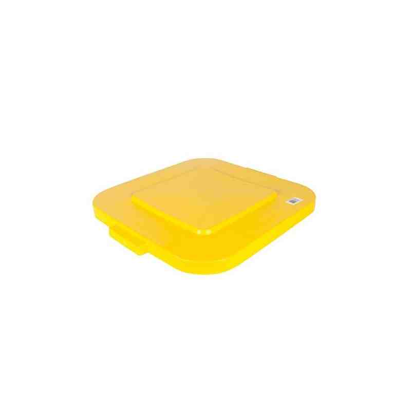 Rubbermaid FG352700YEL BRUTE 28 Gallon Yellow Square Lid - [DefendUse.com] - FG352700YEL - Rubbermaid Commercial Cleaning