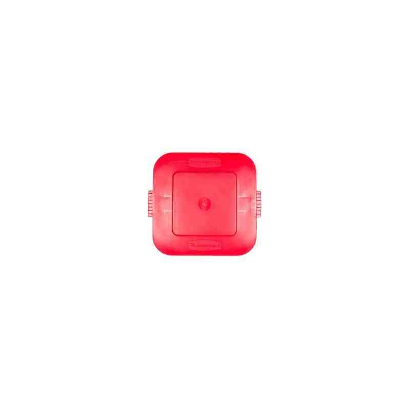 Rubbermaid FG352700RED BRUTE 28 Gallon Red Square Lid - [DefendUse.com] - FG352700RED - Rubbermaid Commercial Cleaning