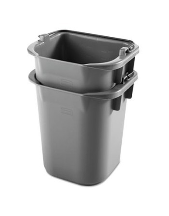 RUBBERMAID 1857391 4 Pack Executive 5 Quart Heavy Duty Pail, Black - [DefendUse.com] - 1857391 - Sanitizing Pails