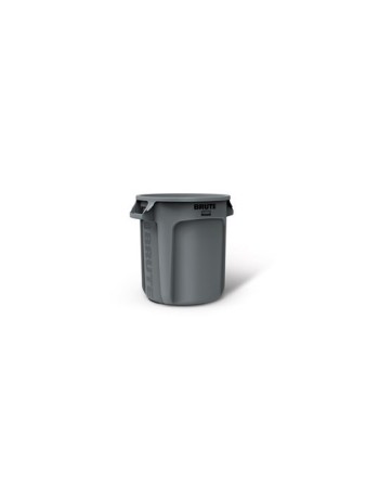 Rubbermaid FG265000GRAY Brute Container Vented 10G - Gray - [DefendUse.com] - FG265000GRAY - Brute® Trash Cans