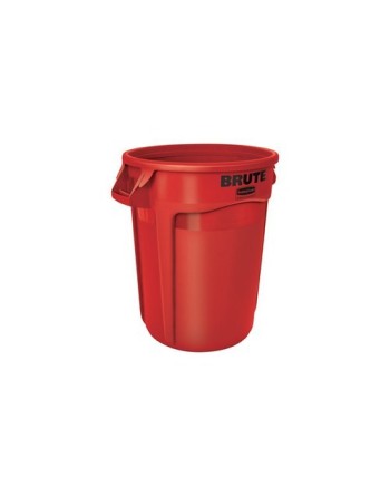 Rubbermaid FG263200RED Brute Container Vented 32G - Red - [DefendUse.com] - FG263200RED - Brute® Trash Cans