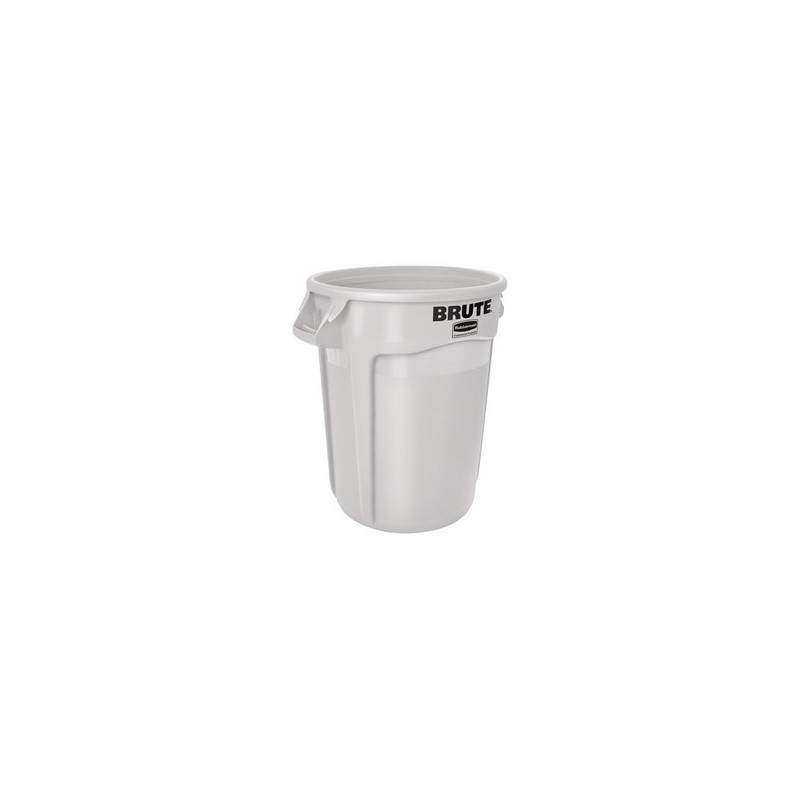 Rubbermaid FG263200WHT Brute Container Vented 32G - White - [DefendUse.com] - FG263200WHT - Brute® Trash Cans