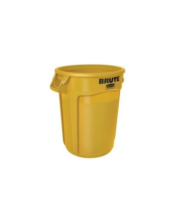 Rubbermaid FG263200YEL Brute Container Vented 32G - Yellow - [DefendUse.com] - FG263200YEL - Brute® Trash Cans