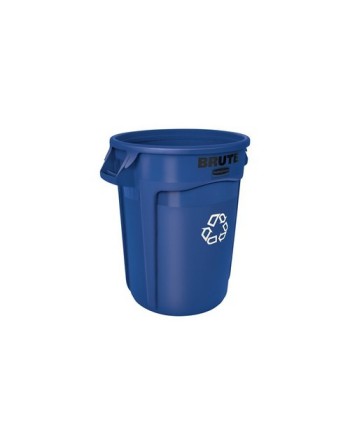 Rubbermaid FG263273BLUE Brute Container Vented 32G Recycling - Blue - [DefendUse.com] - FG263273BLUE - Brute® Trash Cans