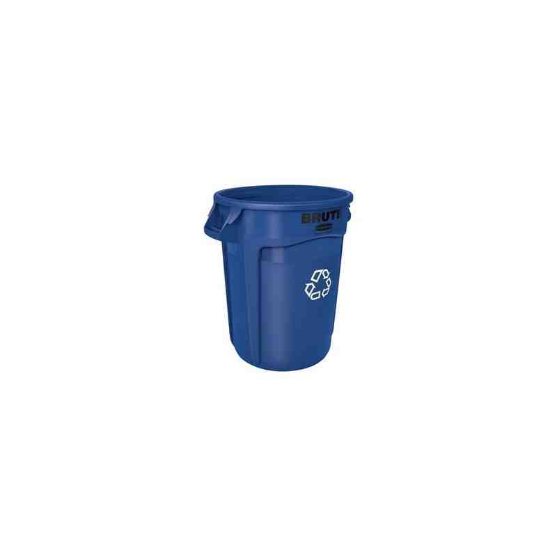 Rubbermaid FG263273BLUE Brute Container Vented 32G Recycling - Blue - [DefendUse.com] - FG263273BLUE - Brute® Trash Cans