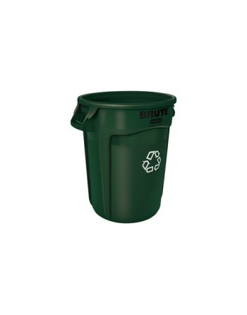 Rubbermaid 1788472 Brute Container Vented 32G Recycling - Green [2632] - [DefendUse.com] - 1788472 - Brute® Trash Cans