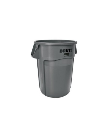 Rubbermaid FG264360GRAY  Brute Container Vented 44G - Gray - [DefendUse.com] - FG264360GRAY - Brute® Trash Cans