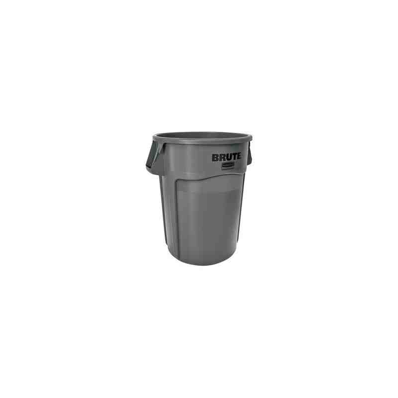 Rubbermaid FG264360GRAY  Brute Container Vented 44G - Gray - [DefendUse.com] - FG264360GRAY - Brute® Trash Cans