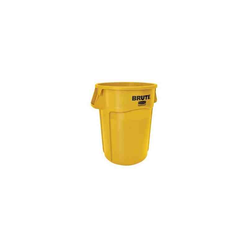 Rubbermaid FG264360YEL Brute Container Vented 44G - Yellow - [DefendUse.com] - FG264360YEL - Brute® Trash Cans