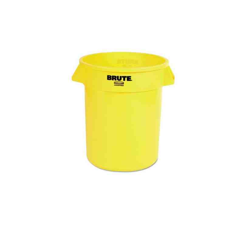 Rubbermaid FG262088YEL Brute Container Straightwall 20G - Yellow - [DefendUse.com] - FG262088YEL - Brute® Trash Cans