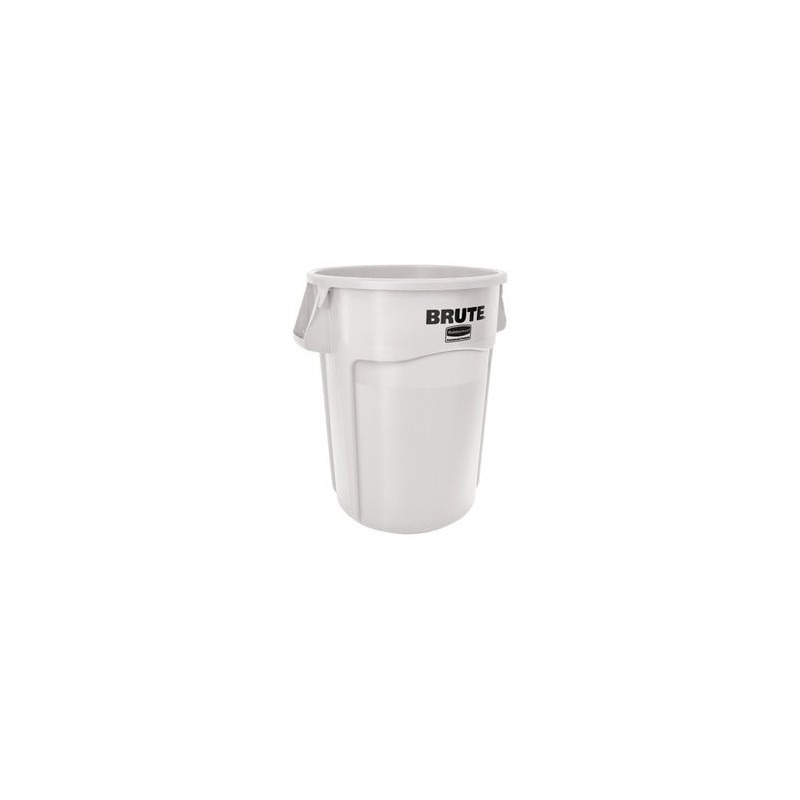 Rubbermaid FG264388WHT Brute Container Straightwall 44G - White - [DefendUse.com] - FG264388WHT - Brute® Trash Cans