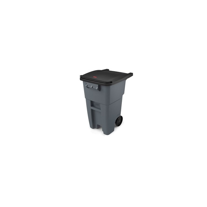 Rubbermaid FG9W2700GRAY Brute Rollout Container - 50G - Gray - [DefendUse.com] - FG9W2700GRAY - Trash Cans with Wheels