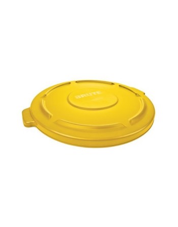 Rubbermaid FG261960YEL Brute Lid Fits 20G - Yellow - [DefendUse.com] - FG261960YEL - Brute Trash Can Lids