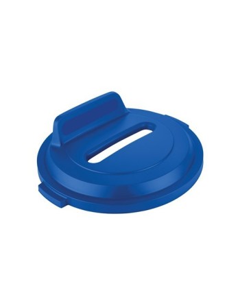 Rubbermaid 2018169 Brute Lid w/Slot Paper 32G - Blue - [DefendUse.com] - 2018169 - Brute Trash Can Lids