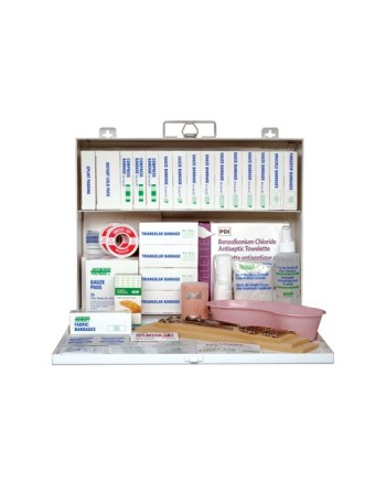 Deluxe Regulation First Aid Kits, Ontario, Metal Box, Unitized - [DefendUse.com] - 50454 - SAFECROSS