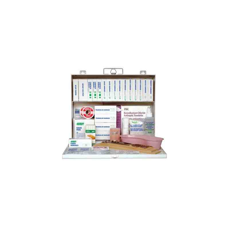 Deluxe Regulation First Aid Kits, Ontario, Metal Box, Unitized - [DefendUse.com] - 50454 - SAFECROSS