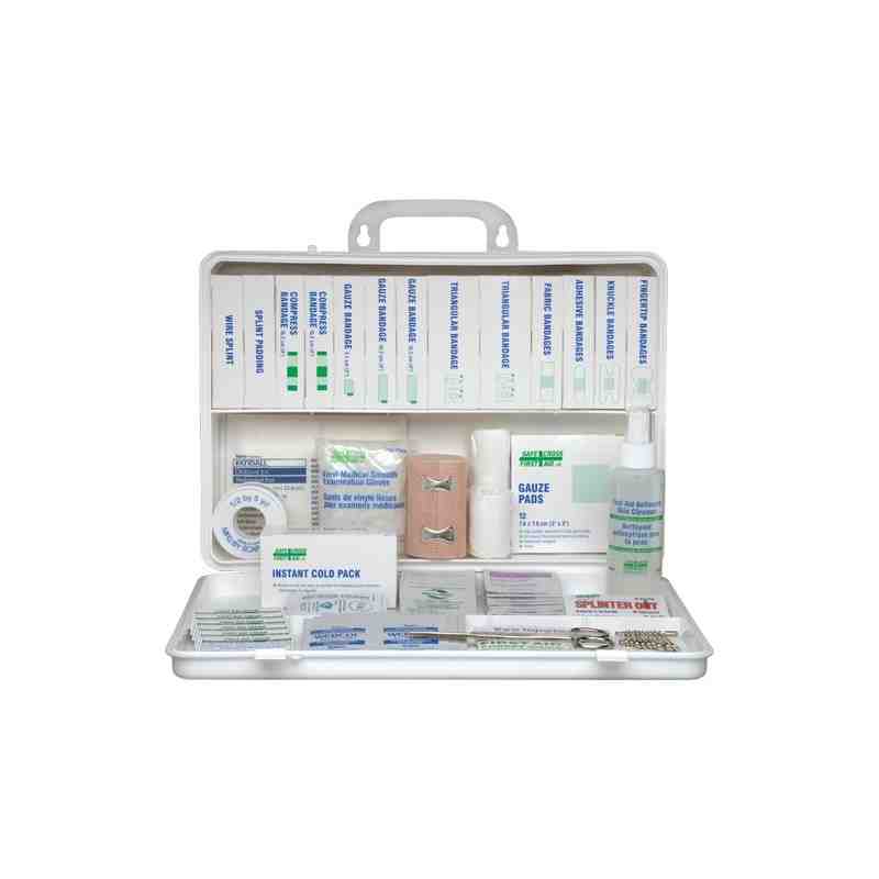 Deluxe Regulation First Aid Kits, Ontario, Metal Box, Unitized - [DefendUse.com] - 50440 - SAFECROSS