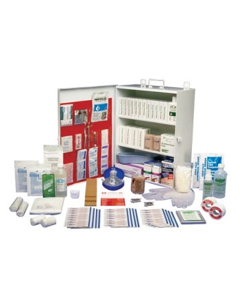 Workplace Deluxe First Aid Kits, Class 1 Medical Device, Metal Box - [DefendUse.com] - 1391 - SAFECROSS