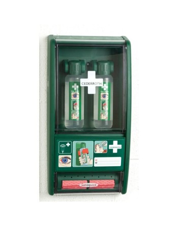 Cederroth Eye Wash/Salvequick First Aid Stations, Class 1 Medical Device, Plastic Box - [DefendUse.com] - 1207 - SAFECROSS