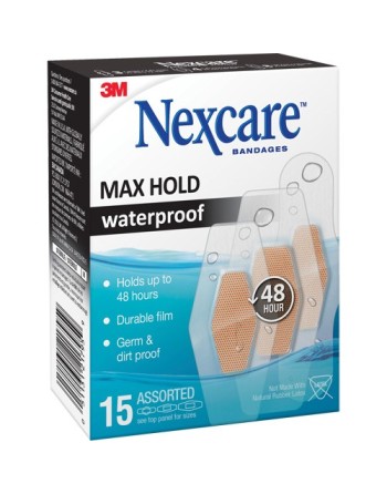 Nexcare™ Max-Hold Waterproof Bandages - [DefendUse.com] - MHW-15-CA - 3M Medical