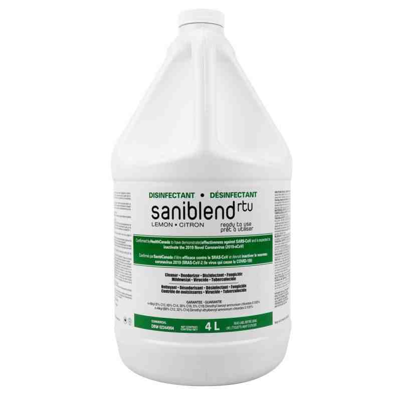 SAFEBLEND SRTLGW4 SaniBlend™ Ready-To-Use Disinfectant & Sanitizer, Jug Container Size: 4 L - [DefendUse.com] - SRTLGW4 - Safebl