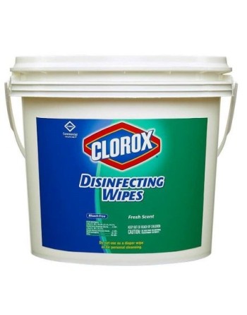 Clorox® 31428 Surface Disinfectant Cleaner Refill Premoistened Manual Pull Wipe 700 Count Pail, Case of 2 - [DefendUse.com] - 31