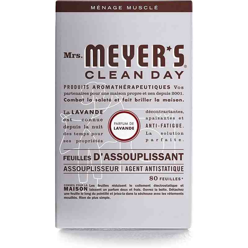 SC JOHNSON 59200708619 Mrs.Meyers Dryer Sheets - Lavender - 12/80ct, Case: 12 x 80ct - [DefendUse.com] - 59200708619 - Mrs. Meye