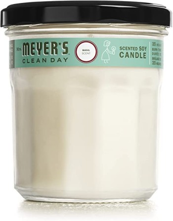 SC JOHNSON 59200002465 Mrs.Meyers Large Soy Candle - Basil - 6/200g, Case: 6 x 200g - [DefendUse.com] - 59200002465 - Mrs. Meyer