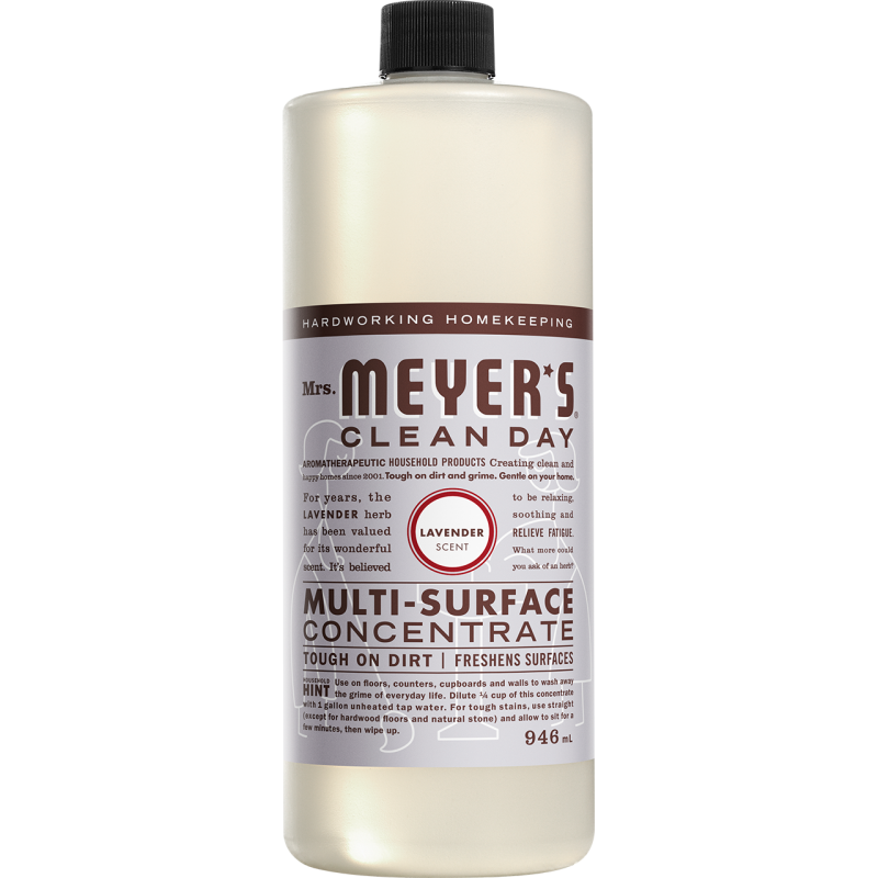 SC JOHNSON 59200708633 Mrs.Meyers Multi-Surface Conc - Lavender - 6/946ml, Case: 6 x 946ml - [DefendUse.com] - 59200708633 - Mrs